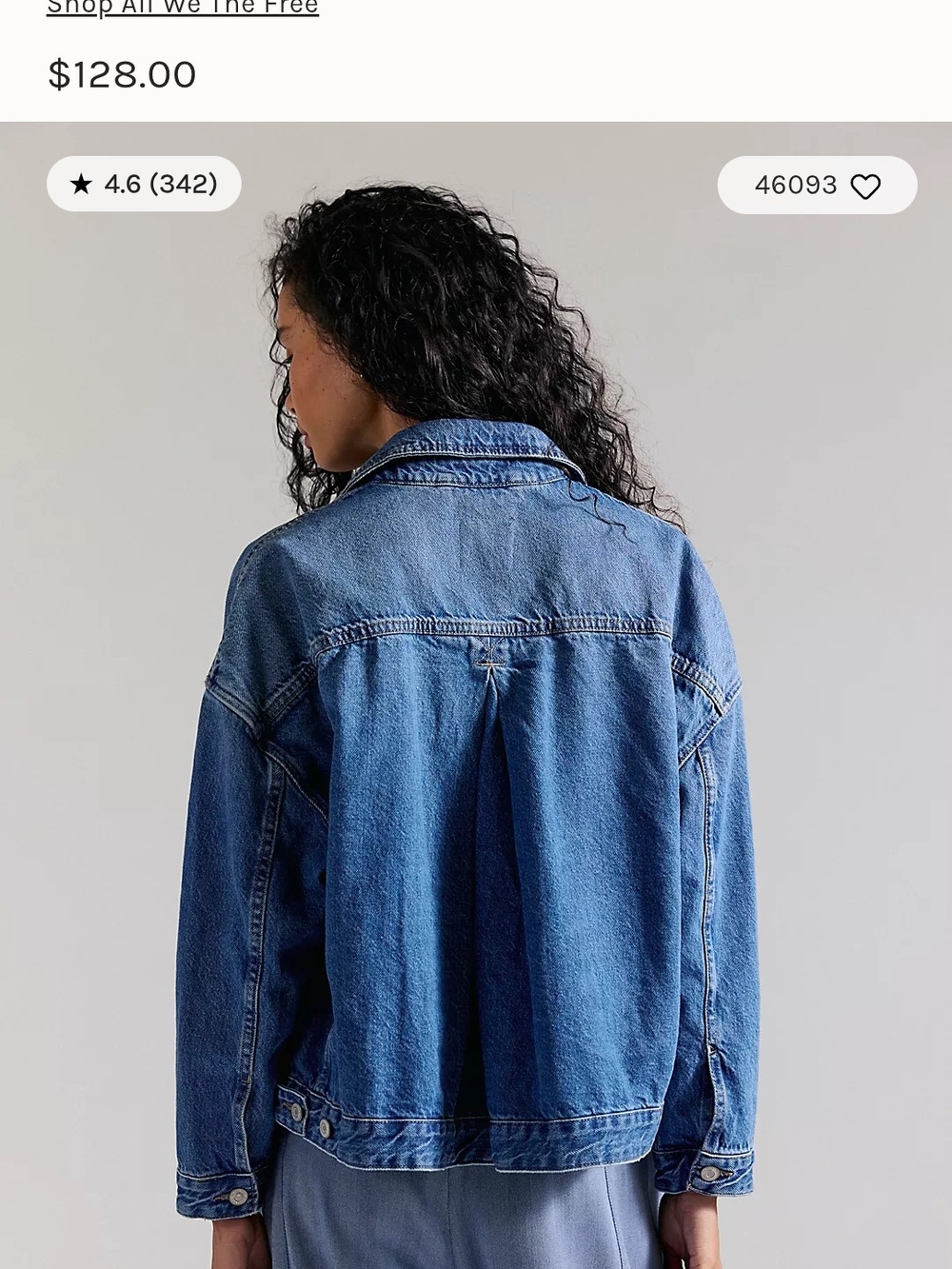 We The Free Light Wash Denim Jacket in Faded Blue - Picture 6 of 6